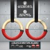 Olympic Wooden Gymnastics Rings with Adjustable Straps, 1.25" and 1" Grip for Pull Ups, Dips, Muscle Ups - 2 of 4