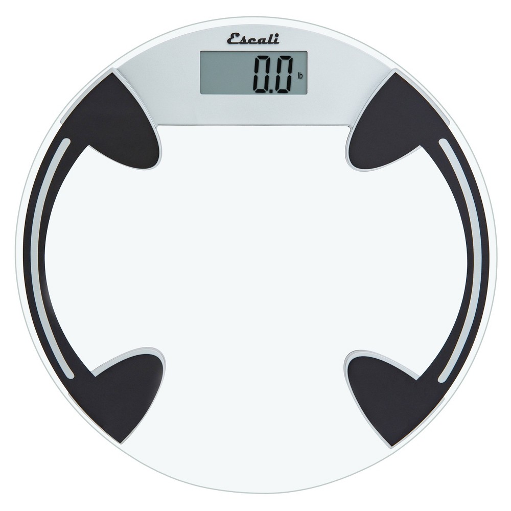 Escali Glass Precision Bathroom Scale Clear/Round : Microfiber, Machine Washable, Non-Slip Backing