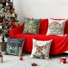 Merry Christmas Trees Reindeer Snowflake Throw Pillow Covers, 18 x 18 Inch Sleigh - 4 of 4