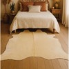 Home Mart Goods 6' x 7' Feet Beige Cowhide Handmade Soft Large Cow Hide Cow Skin Leather Animal Area Rug - 2 of 3
