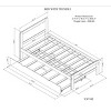 FURNIinspire Beds Modern Twin Size Wood Platform Bed Frame with Trundle, Headboard, Multifunctional Bedroom Furniture, White, 77.5"*41.7"*35.4" - 3 of 4