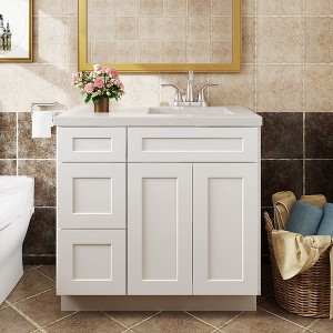 LOVMOR in Plywood Bath Vanity Cabinet with Drawers without Top for Kitchen, Bathroom, Living Room - 1 of 4