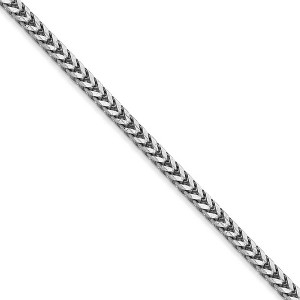 Black Bow Jewelry 2.5mm, 14k White Gold, Solid Franco Chain Necklace - 1 of 4
