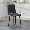 NicBex Dining Chairs Set of 4,Upholstered Armless Chair with Metal Legs for Dining Room,Living Room,Kitchen,Black - 2 of 3
