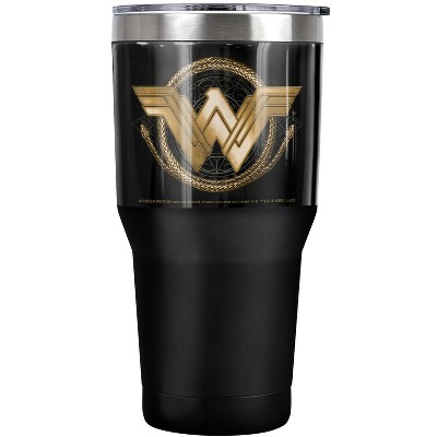 Wonder Woman Movie Lasso Logo Steel Tumbler 30oz Coffee Travel Mug