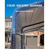 13' x 16' x 10' heavy-duty metal carport with 27-gauge steel roof and 18-gauge frame; ideal for cars, boats, trucks, and tractors; weighs 460 lbs. - 4 of 4