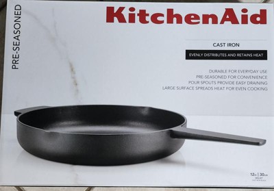 Kitchenaid Cast Iron 6qt Round Dutch Oven Pre-seasoned : Target