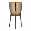 Round Metal Planter with Wooden Stand (Set of 2) - 2 of 4