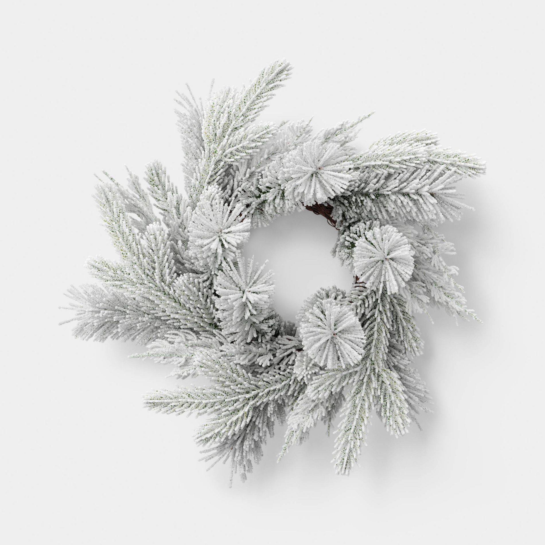 Heavy Flocked Mini Christmas Wreath Green - Room Essentials™