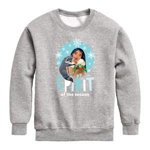 Boys' - Disney - Pocahontas Spirit Graphic Long Sleeve Fleece Sweatshirt - 1 of 4