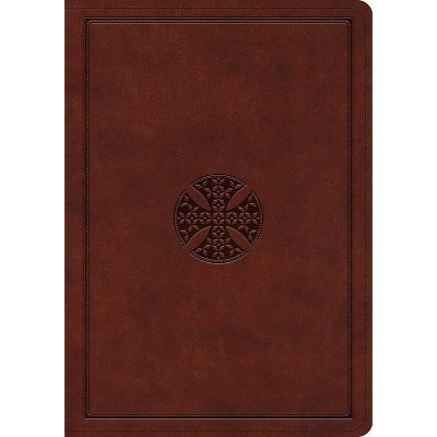 ESV Journaling Bible, Interleaved Edition (Trutone, Mahogany, Mosaic Cross Design) - (Leather Bound)