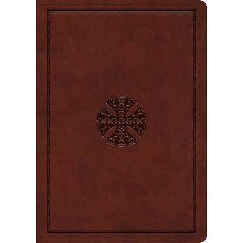 ESV Journaling Bible, Interleaved Edition (Trutone, Mahogany, Mosaic Cross Design) - (Leather Bound)