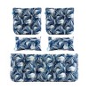 ARTPLAN Outdoor Cushions for Settee,Wicker Loveseat Cushions with Tie,Tufted Patio Cushions 2 U-Shaped Set of 5 Piece,L44xW19，Floral - 2 of 4