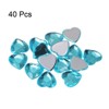 Unique Bargains Craft Embellishments Acrylic Heart Rhinestone Flat Back Gems 40 Pcs - 3 of 4