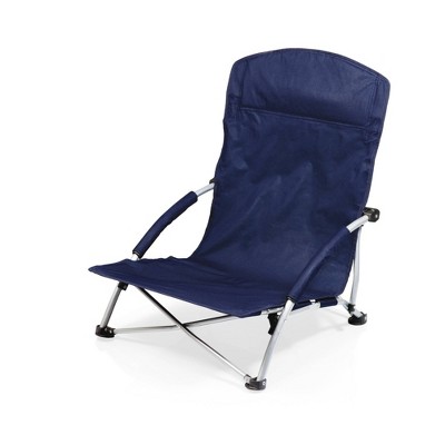 Picnic Time Tranquility Beach Chair with Carrying Case - Navy