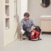 VEVOR Drain Cleaner Machine 50FT x 1/2 Inch, Manual Feed Sewer Snake Auger - with 4 Cutters & Air-activated Foot Switch for 2" to 4" Pipes, Red - 2 of 4