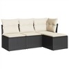 vidaXL Garden Sofa Set  PE Rattan, Powder-coated Steel - 2 of 3