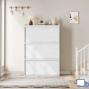 Jojoka Wooden Shoe Cabinet with Adjustable Shelves, Hidden Flip Storage for Entryway, Hallway, or Living Room - 1 of 4