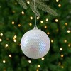 Northlight 3" White Iridescent Sequin Shatterproof Ball Christmas Ornament - 2 of 4