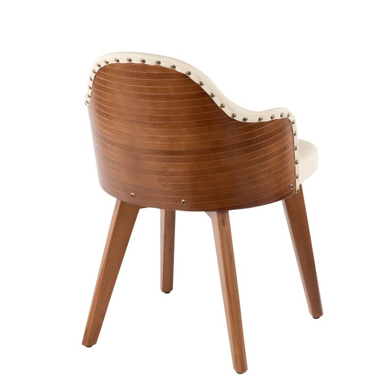 Ahoy Dining Chair Walnut/Cream/Brass - LumiSource, 4 of 11