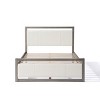 Upholstered Bed Frame With Ivory Boucle Fabric Headboard Queen King Minimalist Bed Frame,Wooden Double Bed Frame-Cuddlewood - 3 of 4