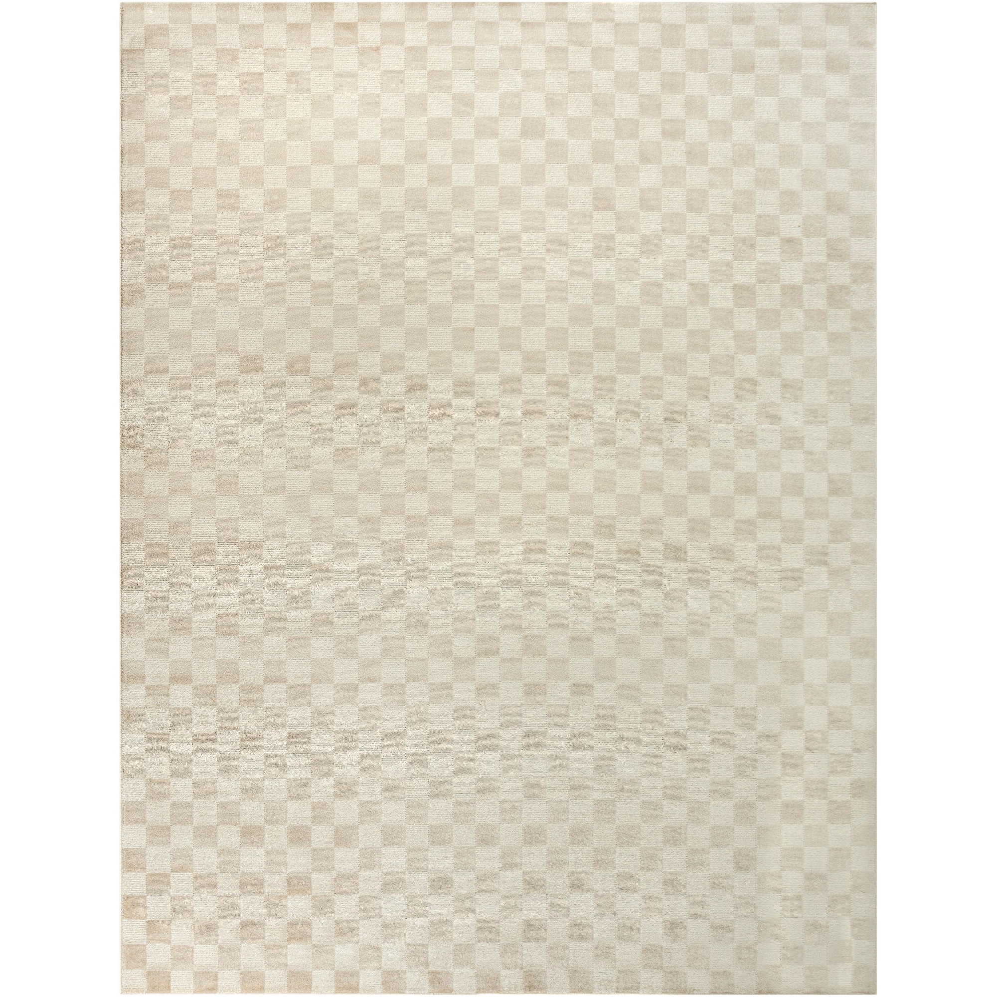 Nourison Serenity Home Checkered Indoor Area Rug Beige 9' x 12'