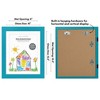 Americanflat 10x12.5 Kids Art Frame - Use as 8.5x11 Frame with Mat or Display 10x12.5 Artwork Without Mat - My Mini Masterpiece - Aquamarine - 2 of 4