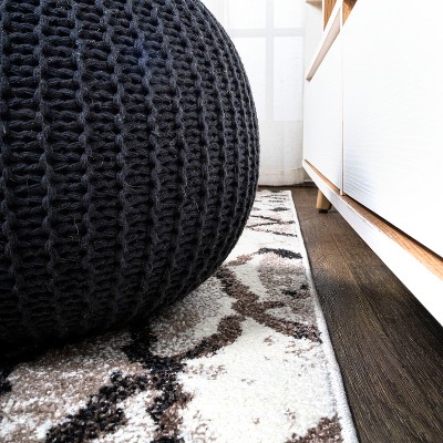 Ivory Diamond Easy-Care Synthetic Area Rug