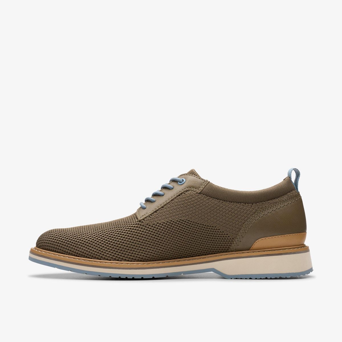 Clarks Mens Monahan Knit Grey Knit Shoes - thumbnail 2