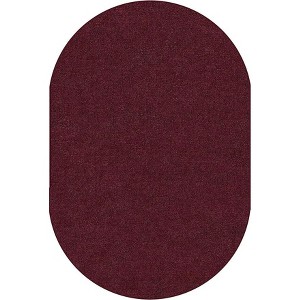 Carpets for Kids Mt St Helens Solids Collection Classroom Rug, Cranberry Red, 7' 6" x 12' Oval - 1 of 4
