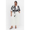 Women's Plus Size Tie Print Shirt - ivory | CITY CHIC - 3 of 4