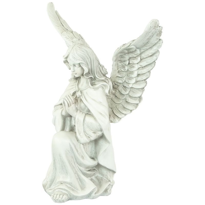 Northlight 13" Kneeling Praying Angel Religious Outdoor Patio Garden Statue - Gray, 4 of 6