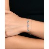 Molenia Birthstone Heart Infinity Bracelet for Women, 925 Silver Zirconia Charm Link Double Strand Bracelet with Adjustable Paperclip Chain - 4 of 4