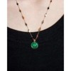 Clotth Women's Pendant Necklace Beaded Natural Stones with Pendant -18K Gold-Plated Non-tarnish Necklace 18" + 2” - 2 of 4