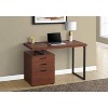 Monarch Specialties Computer Desk Home Office Laptop Left Right Set-Up Storage Drawers 48InchL Work Metal Laminate Brown Black Contemporary Modern - 2 of 4