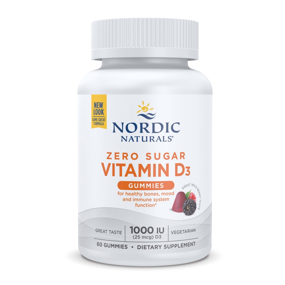 Photos - Vitamins & Minerals Nordic Naturals Zero Sugar Vitamin D3 Gummies - 60ct 