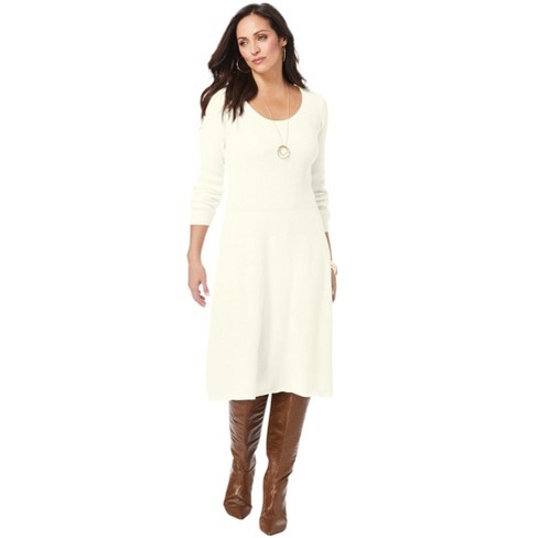 Plus size white hot sale sweater dress