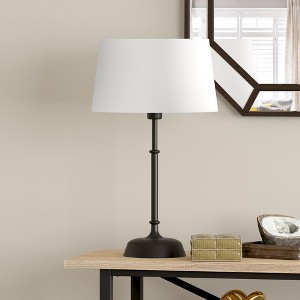Hudson and Canal 24.25" Tall Table Lamp with Fabric Shade - 1 of 4