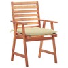 vidaXL Patio Dining Chairs 2 pcs with Cushions Solid Acacia Wood - 2 of 4