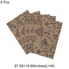 Unique Bargains Gift Wrap Paper Yellow Kraft 27.56 " x 19.69 " 5 Pcs - 3 of 4