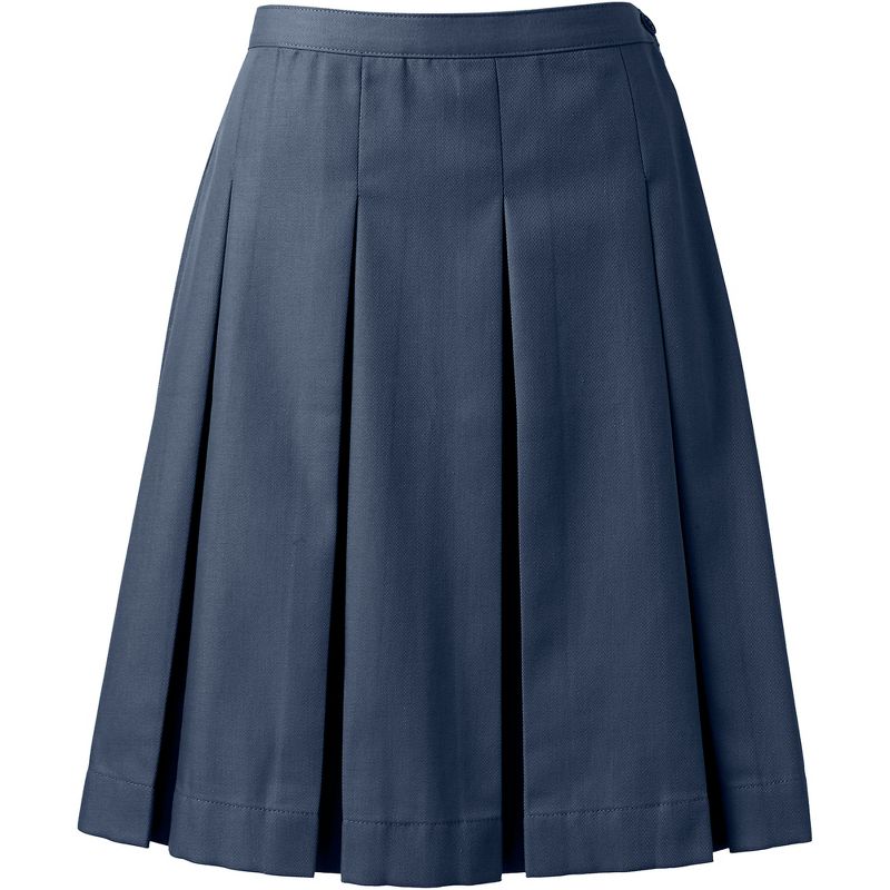 Lands' End Lands' End School Uniform Women's Poly-Cotton Box Pleat Skirt Top of Knee, 1 of 3