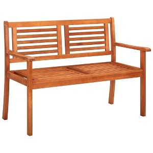 vidaXL Bench Eucalyptus Wood Solid Eucalyptus Wood Seats Many - 1 of 4