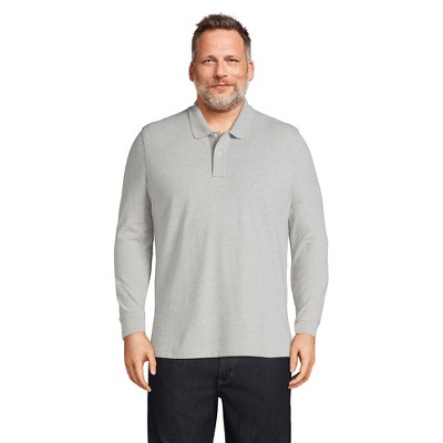 Lands' End Men's Comfort First Long Sleeve Solid Mesh Polo
