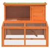 vidaXL Rabbit Hutch House - Pine Wood, Brown, 2-Tier Cage for Bunnies, Guinea Pigs & Small Pets - 40.2" x 35.4" x 33.3" - 3 of 4