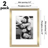 Americanflat 2 Pack of Picture Frames with Mat - Plexiglass Cover - 2 of 4