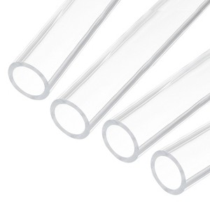 Unique Bargains Lamp Lantern Water Cooling System Acrylic Round Pipes Clear 4 Pcs 14" - 1 of 4