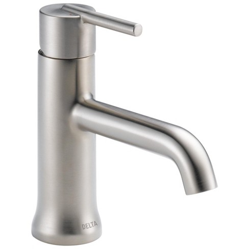 Delta Faucets Trinsic Single Handle Bathroom Faucet With Pop-up Drain ...