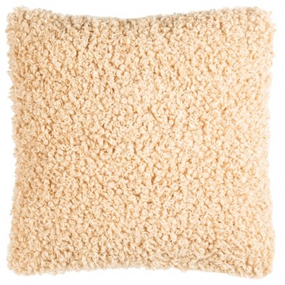 Kalista Shag Pillow - Beige - 20" X 20"  - Safavieh