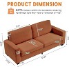83" Modern Sofa, Corduroy 3 Seater Deep Seat Couch with Wide Armrest, Removable Washable Cushion Cover, Comfy Sofa - 2 of 4