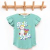 The Juniper Shop Mini Smiley Girls Rule Flutter Sleeve Tee - 3 of 4